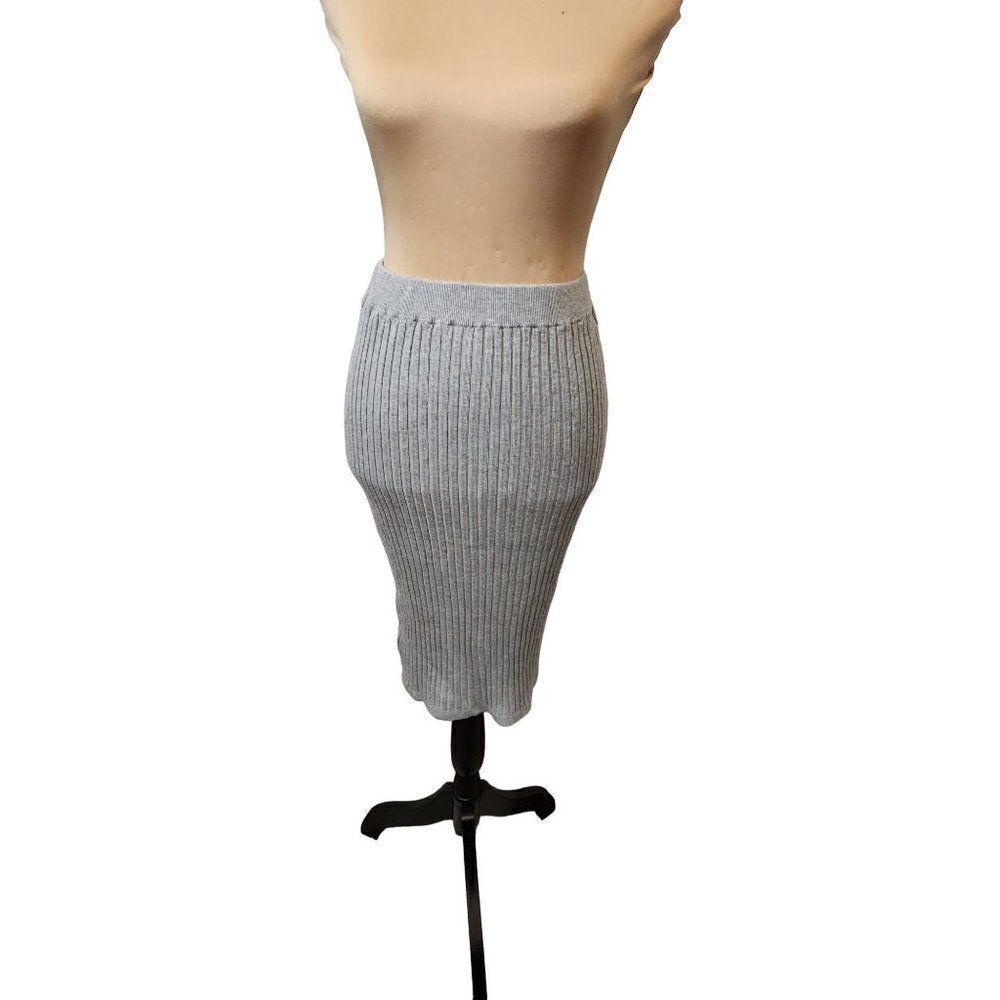 Maronie Knit Skirt Large, Grey New with Tags